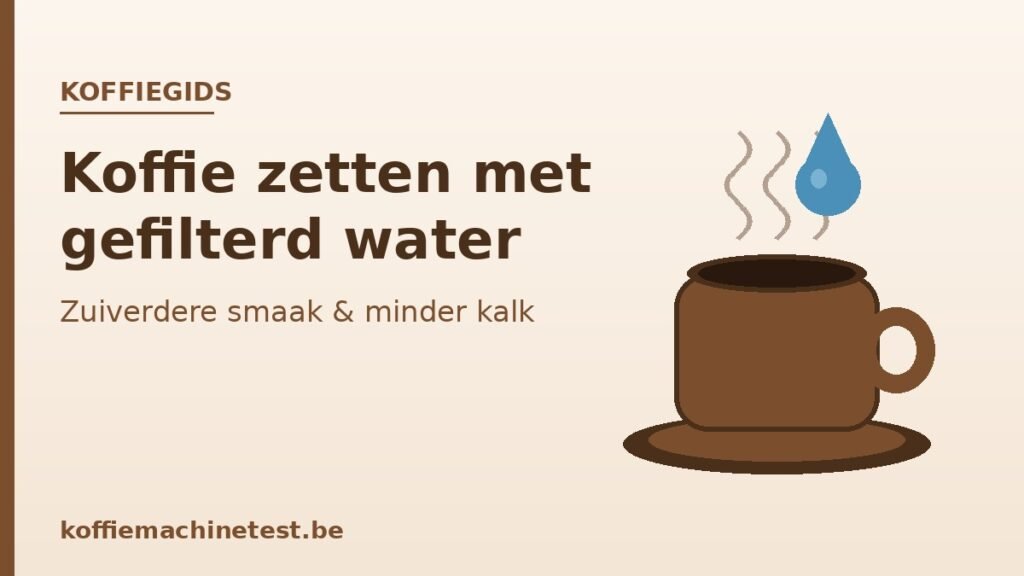 koffie zetten met gefilterd water