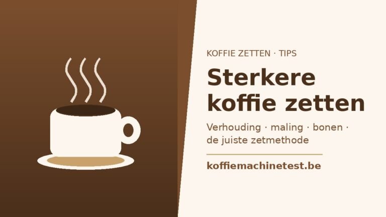 hoe zet je sterkere koffie