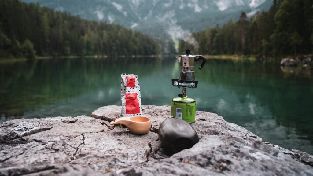 Koffiemachine voor camping en reizen